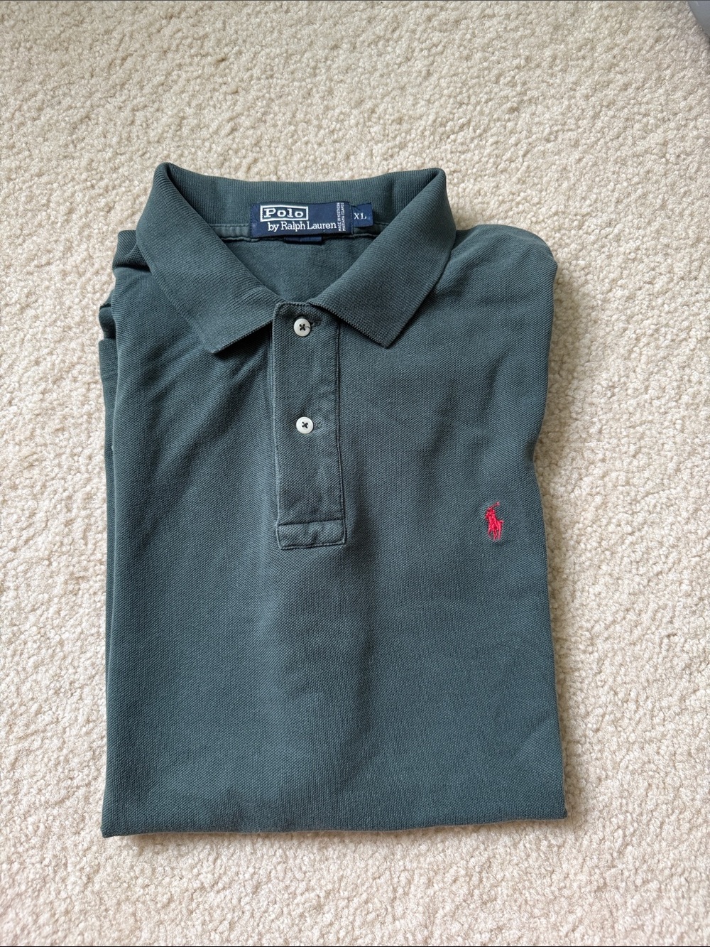 Polo by Ralph Lauren!!! Green Polo size XL 100% cotton Made